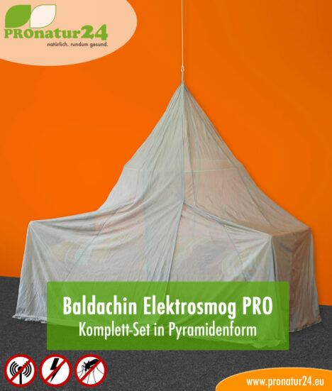 Baldachin Elektrosmog PRO, Set in Pyramidenform