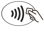 Logo für kontaktloses bezahlen mit NFC