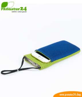 Handyhülle Handytasche eWall, 3in1 Funktion, wendbar, blau-grün
