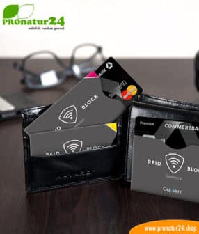 RFID NFC Schutzhüllen / Datenschutz für Kreditkarte, Personalausweis, EC-Karte, Bankkarte und Reisepass 12 RFID NFC Schutzhülle für Kreditkarte, Reisepass und mehr