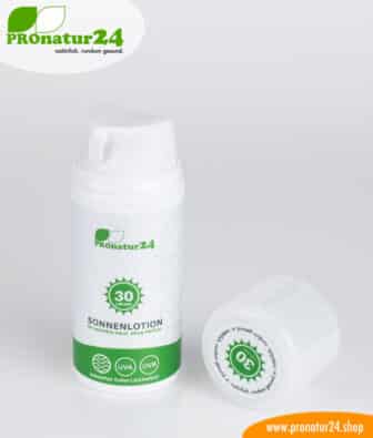 Sonnencreme LSF 30, mineralischer Lichtschutz, UVA, UVB, wasserfest, vegan - OHNE MIKROPLASTIK, OHNE ALKOHOL, OHNE CHEMIE