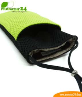 Handyhülle Handytasche eWall schwarz-blau, 3in1 Funktion, wendbar, schwarz-grün