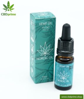 CBD Hanföl der Cannabis Pflanze mit 5 % CBD Anteil. Ohne THC.