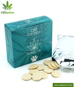 CBD LECKERLIES für Hunde. Futterergänzung in Form von Tabletten für die Fellnase. 176 mg CBD in 55 Pastillen. Ohne THC.