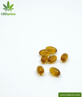 CBD Softgel Kapseln der Cannabis Pflanze mit 4 % CBD Anteil. Ohne THC.