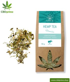 CBD Hanftee mit Zitronengras (Lemongrass), 50 Gramm mit 0,6 % Cannabidiol Anteil