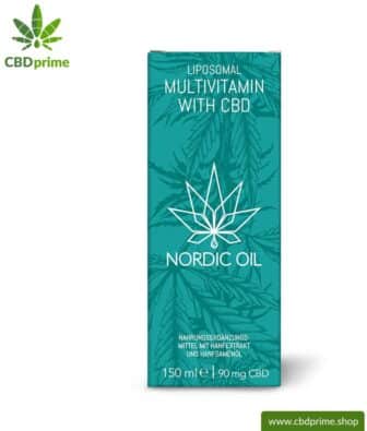 Liposomales Multivitamin mit CBD (90mg CBD). Ideal für einen Monat mit 30 Portionen mit jeweils 3 mg CBD.