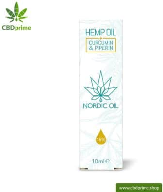 CBD ÖL DROPS (ehemals CBD Hanföl) mit Curcumin & Piperin und 15 % CBD Anteil. Ohne THC. Biologisch und vegan produziert von Nordic Oil.