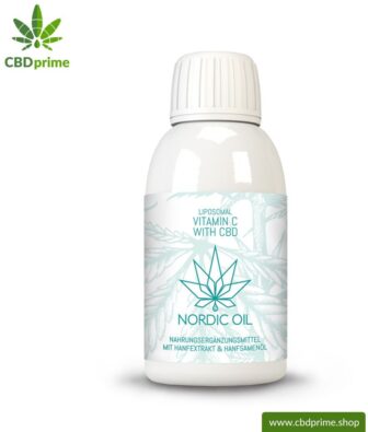 Liposomal Vitaminc C mit CBD (90mg CBD). Ideal für einen Monat mit 30 Portionen mit jeweils 3 mg CBD.