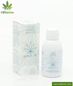 Liposomal Vitaminc C mit CBD (90mg CBD). Ideal für einen Monat mit 30 Portionen mit jeweils 3 mg CBD.