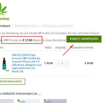 Treuepunkte können bequem im Warenkorb eingelöst werden.