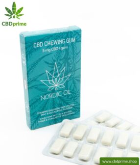 CBD Kaugummi mit 5 mg CBD pro Stück. Cannabidiol in neuer, leckerer und zuckerfreier Form mit Xylitol (karieshemmend!). Natürlicher Geschmack nach Minze und Eukalyptus! Feedbild.