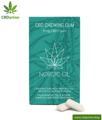 CBD Kaugummi mit 5 mg CBD pro Stück. Cannabidiol in neuer, leckerer und zuckerfreier Form mit Xylitol (karieshemmend!). Natürlicher Geschmack nach Minze und Eukalyptus!