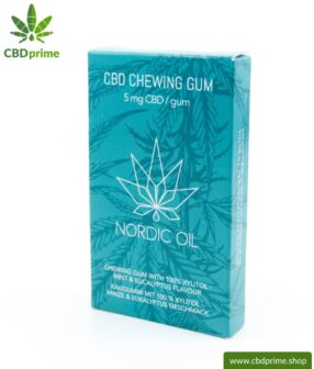 CBD Kaugummi mit 5 mg CBD pro Stück. Cannabidiol in neuer, leckerer und zuckerfreier Form mit Xylitol (karieshemmend!). Natürlicher Geschmack nach Minze und Eukalyptus! Feedbild.