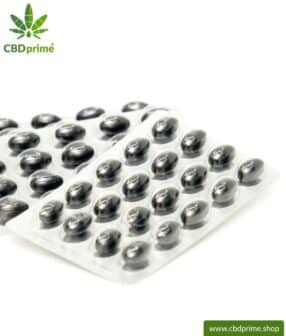 CBD Softgel Kapseln mit Schwarzkümmelöl. Enthält 384 mg Cannabidiol der Hanfpflanze (Cannabis). 100 % biologisch produziert. 60 Kapseln.