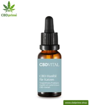 CBD Hanföl für Katzen | Unterstützende Wirkung für deine Katze mit 2,1 % CBD Anteil | Premium Hanföl mit natürlichem CBD-Gehalt | Biologisch produziert von CBD VITAL. Vegan.