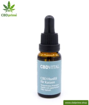 CBD Hanföl für Katzen | Unterstützende Wirkung für deine Katze mit 2,1 % CBD Anteil | Premium Hanföl mit natürlichem CBD-Gehalt | Biologisch produziert von CBD VITAL. Vegan.