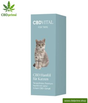 CBD Hanföl für Katzen | Unterstützende Wirkung für deine Katze mit 2,1 % CBD Anteil | Premium Hanföl mit natürlichem CBD-Gehalt | Biologisch produziert von CBD VITAL. Vegan.