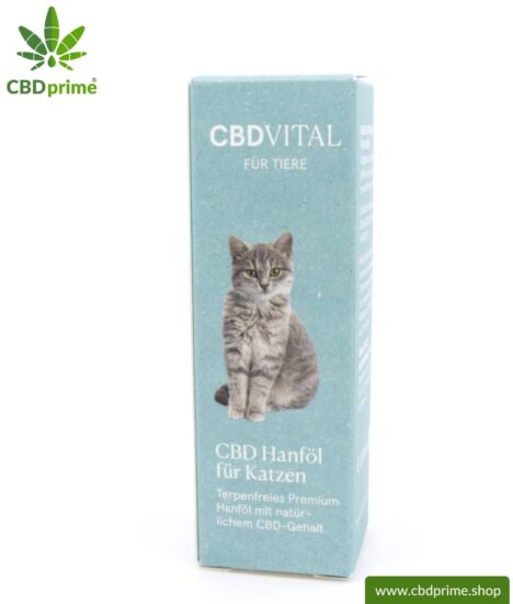 CBD Hanföl für Katzen | Unterstützende Wirkung für deine Katze mit 2,1 % CBD Anteil | Premium Hanföl mit natürlichem CBD-Gehalt | Biologisch produziert von CBD VITAL. Vegan.